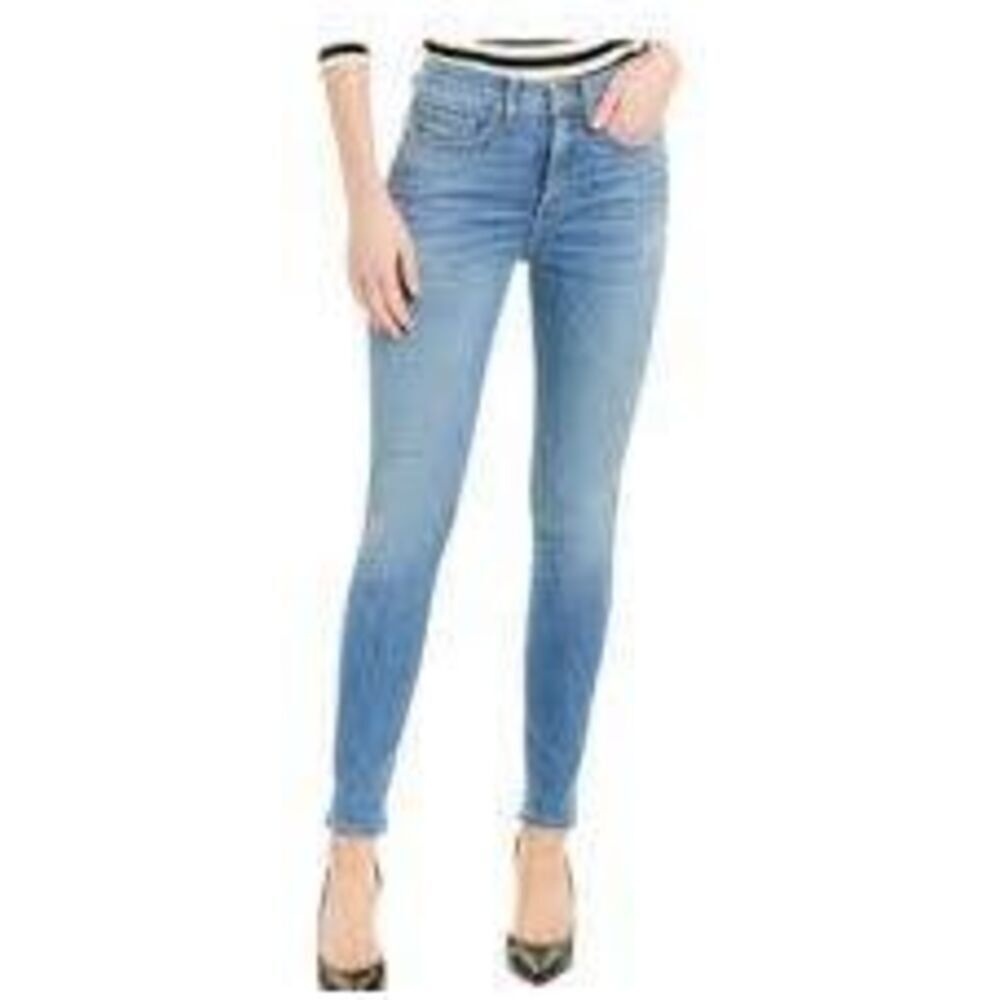 Veronica Beard Kate 10" Skinny Retro Blue Jeans 24 Designer Luxury Minimalist